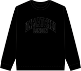 ESSENTIAL GREY OUTLINE LOGO SWEATSHIRT BLACK